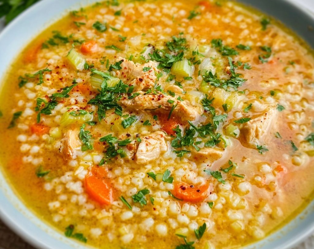 Cozy Chicken Stars Soup Most Delicious Comfort Food top view