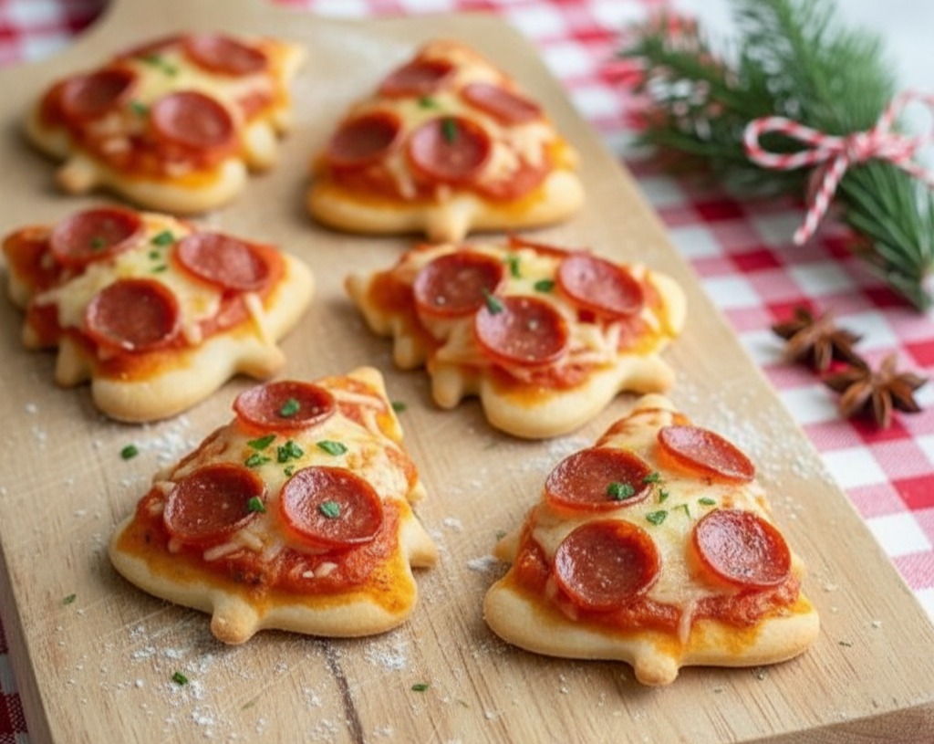 Festive Christmas Tree Pizza: Easy Kids Dinner, Lunch & Party Food suggested serving