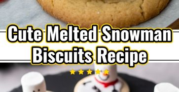 Melted Snowman Biscuits Easy Christmas Cookies Kids Party Food