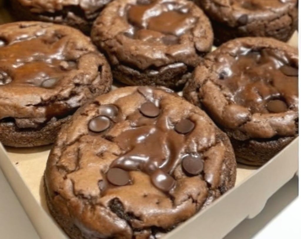 Best Fudgy Chewy Brookies Easy Chocolate Brownie Cookie Desserts top view