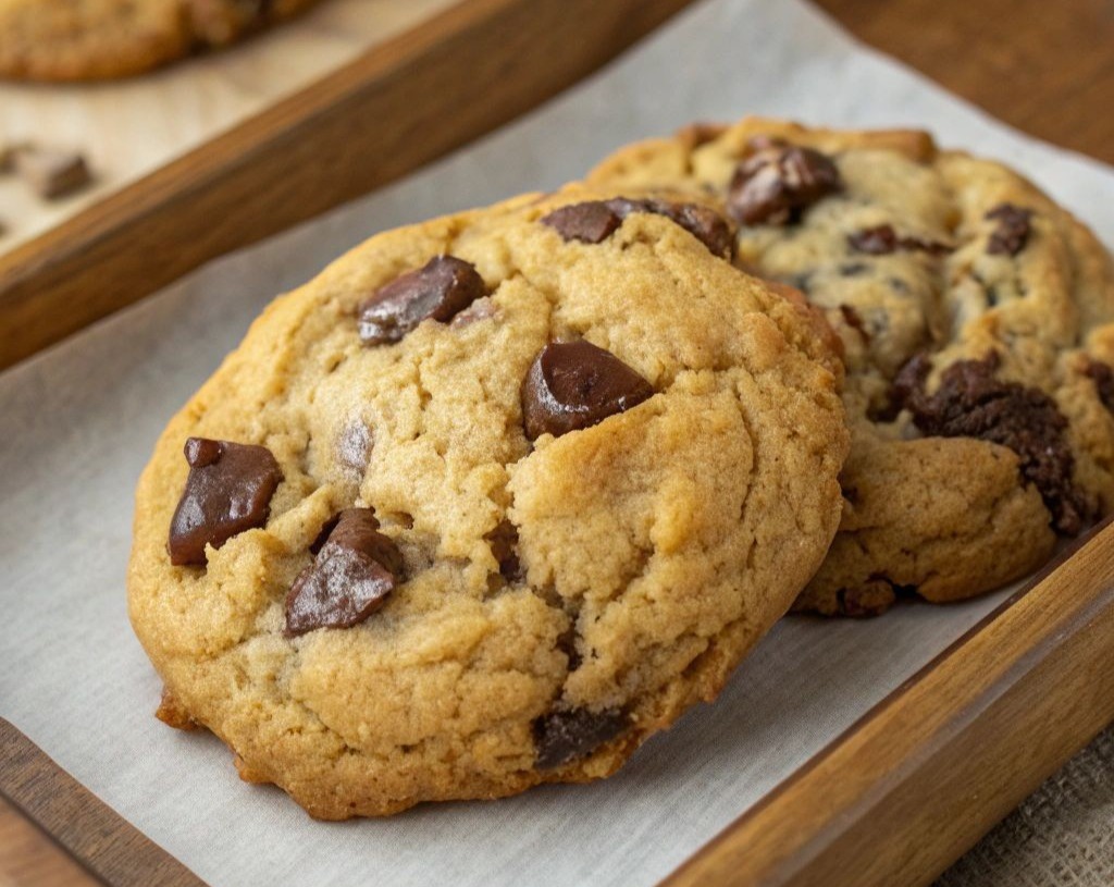 Cafe-Style Giant Two-Chip Gooey Chocolate Chunk Cookies top view
