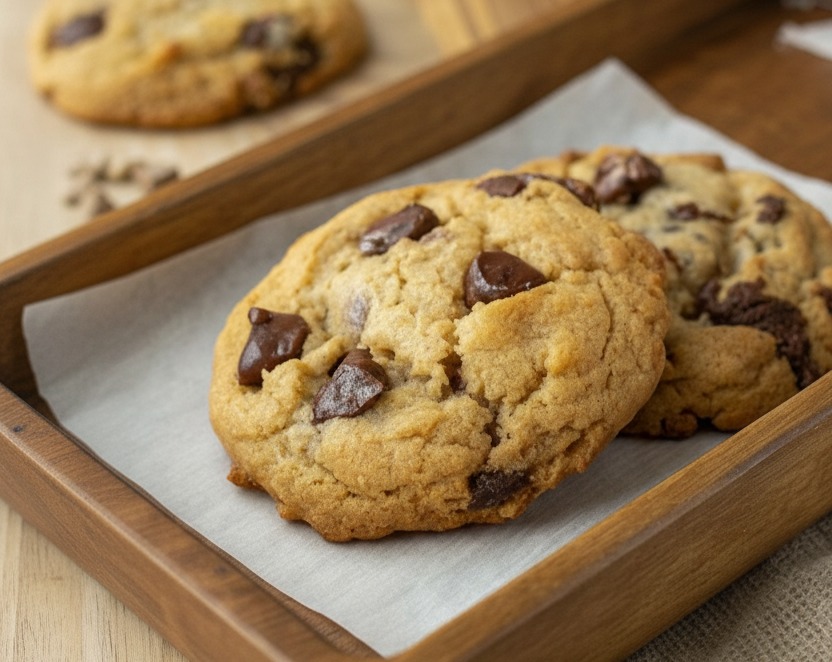 Cafe-Style Giant Two-Chip Gooey Chocolate Chunk Cookies suggested serving