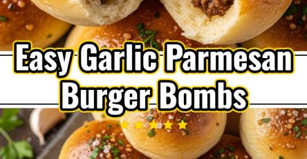 Cheesy Garlic Parmesan Cheeseburger Bombs Bites Recipe