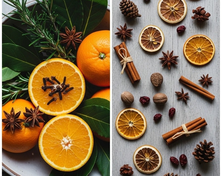 Easy Fall Winter Simmer Pot Recipes Seasonal Orange Apple suggested serving