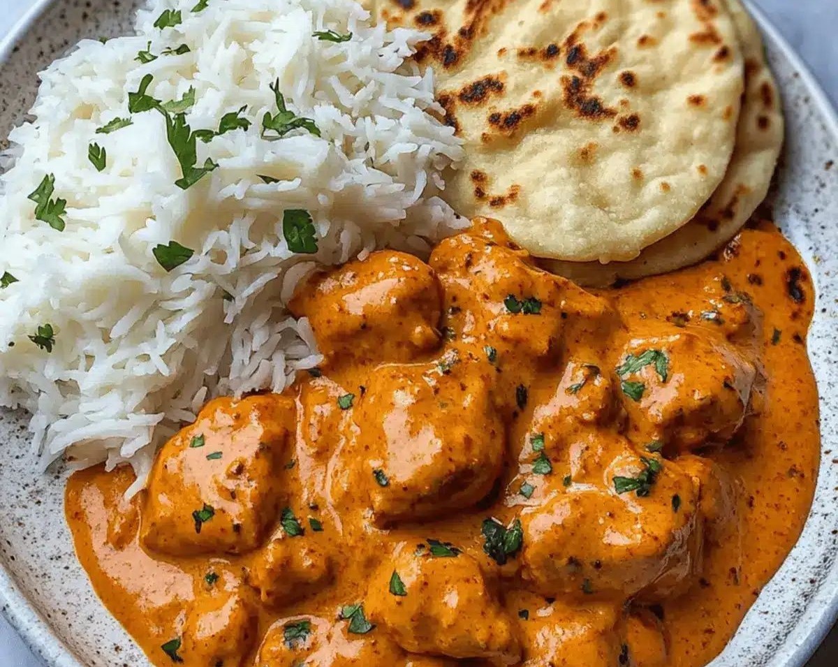 Easy Homemade Butter Chicken Quick Dinner for November Nights top view