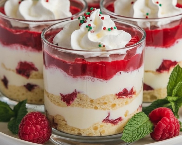 Easy Mini Christmas Trifles Best Festive Holiday Party Desserts suggested serving