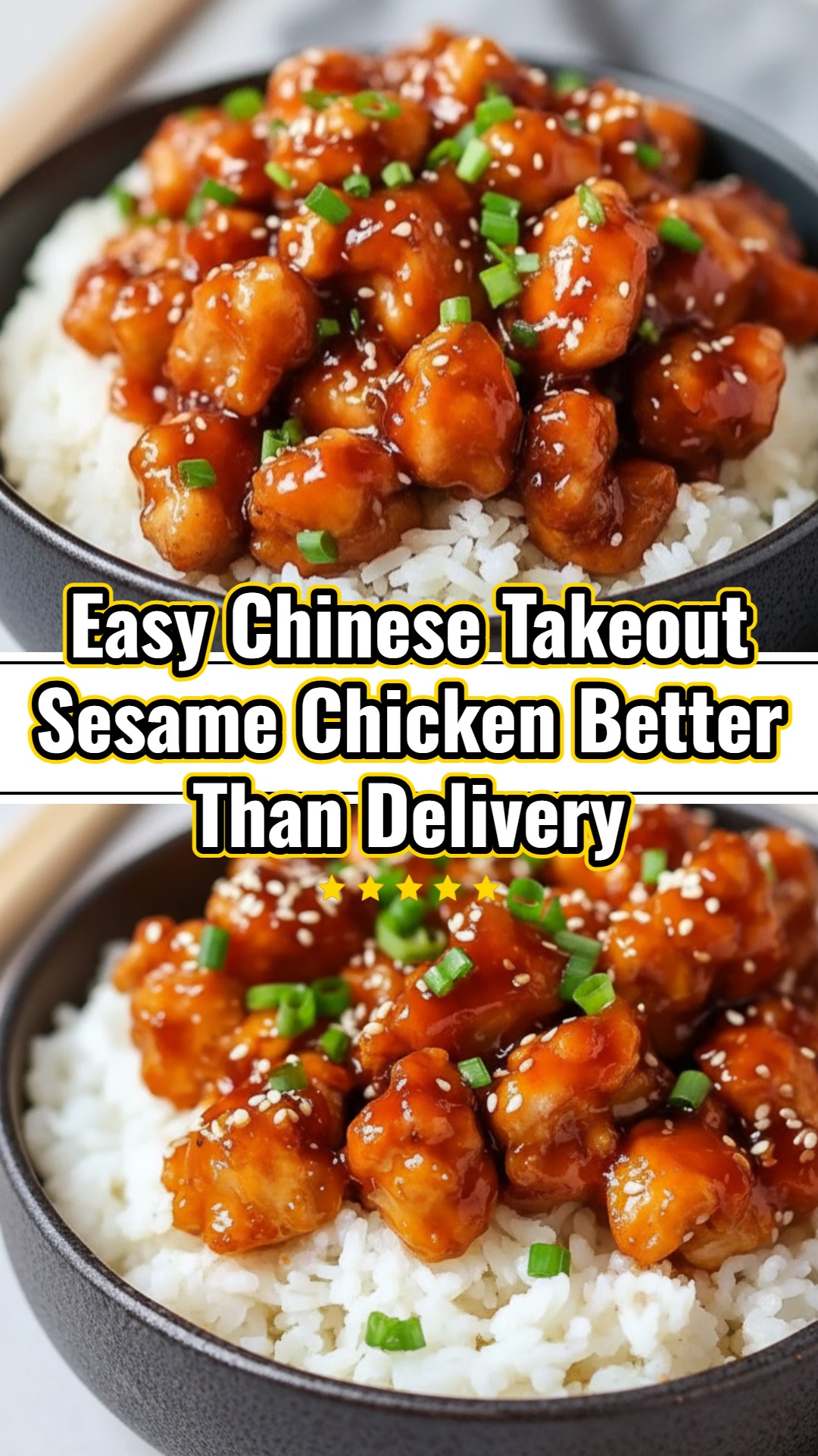 Easy Sesame Chicken Chinese Takeout Sesame Chicken Recipe Healthy