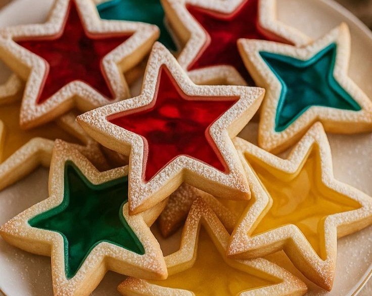 Easy Stained Glass Cookies: Festive Christmas Decorating Treats suggested serving