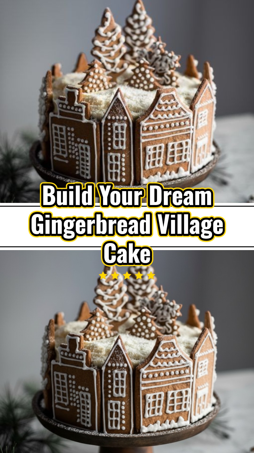 Festive Gingerbread Village Cake Ultimate Christmas Decor Design