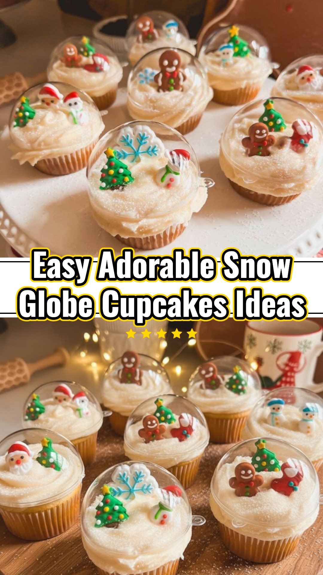 Holiday Hacks Adorable Snow Globe Cupcakes for Christmas Baking
