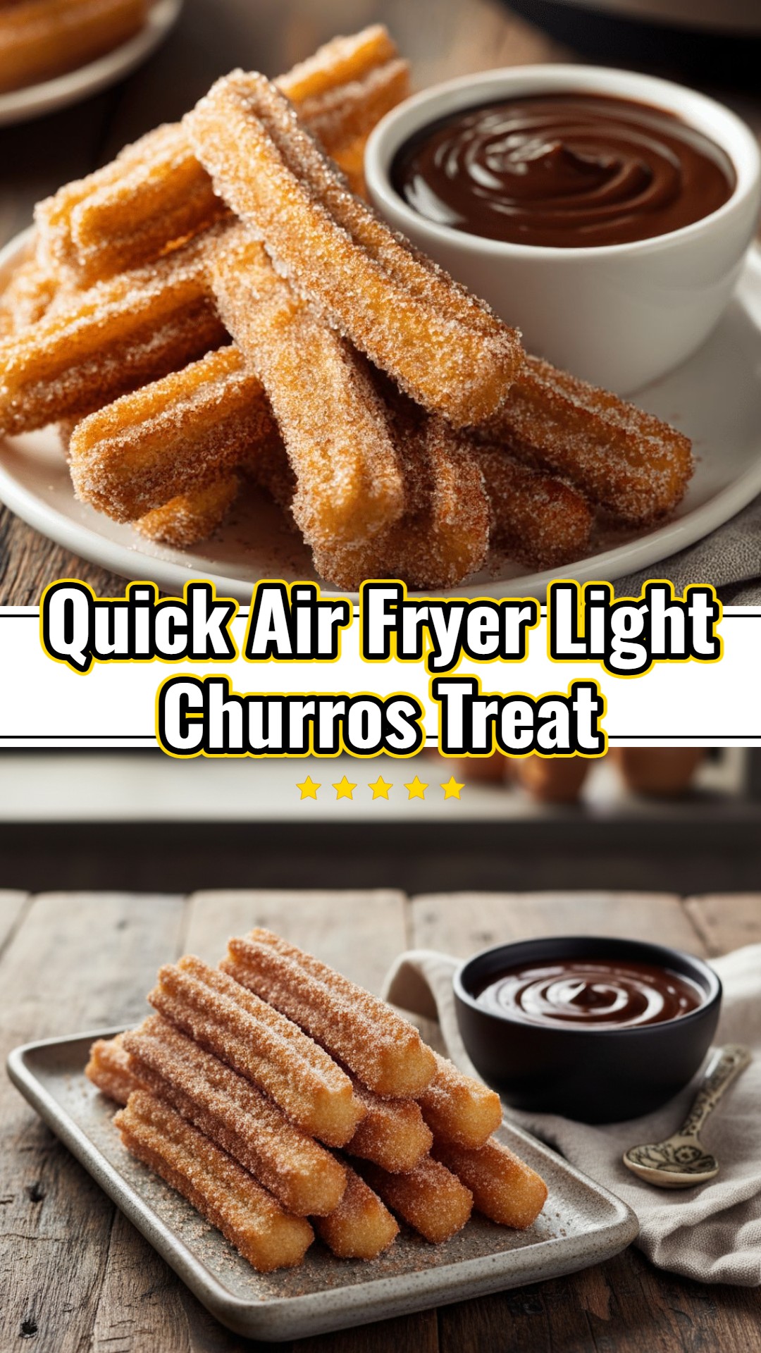 Homemade Air Fryer Churros Quick Easy Snack Dessert Recipe