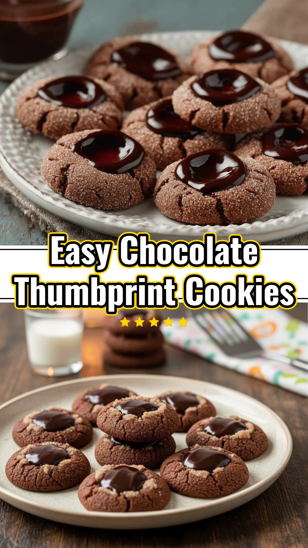 How To Make Dark Chocolate Christmas Thumbprint Cookies