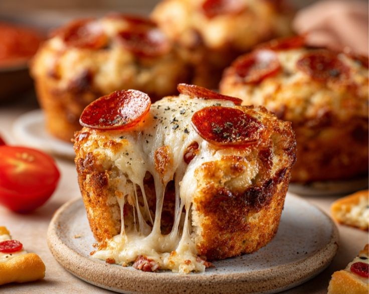 PIZZA CUPCAKES Fun Easy Things To Cook Food Appetizers top view