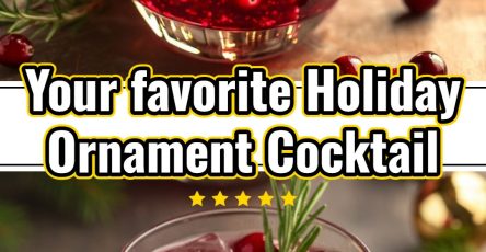 Sparkling Holiday Ornament Cocktail: Easy Christmas Party Drink Idea