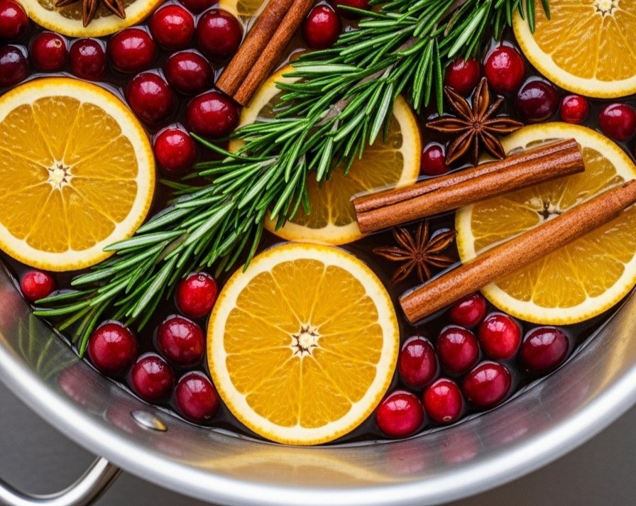 The Perfect Winter Simmer Pot Dried Orange Cranberry Stovetop Potpourri suggested serving