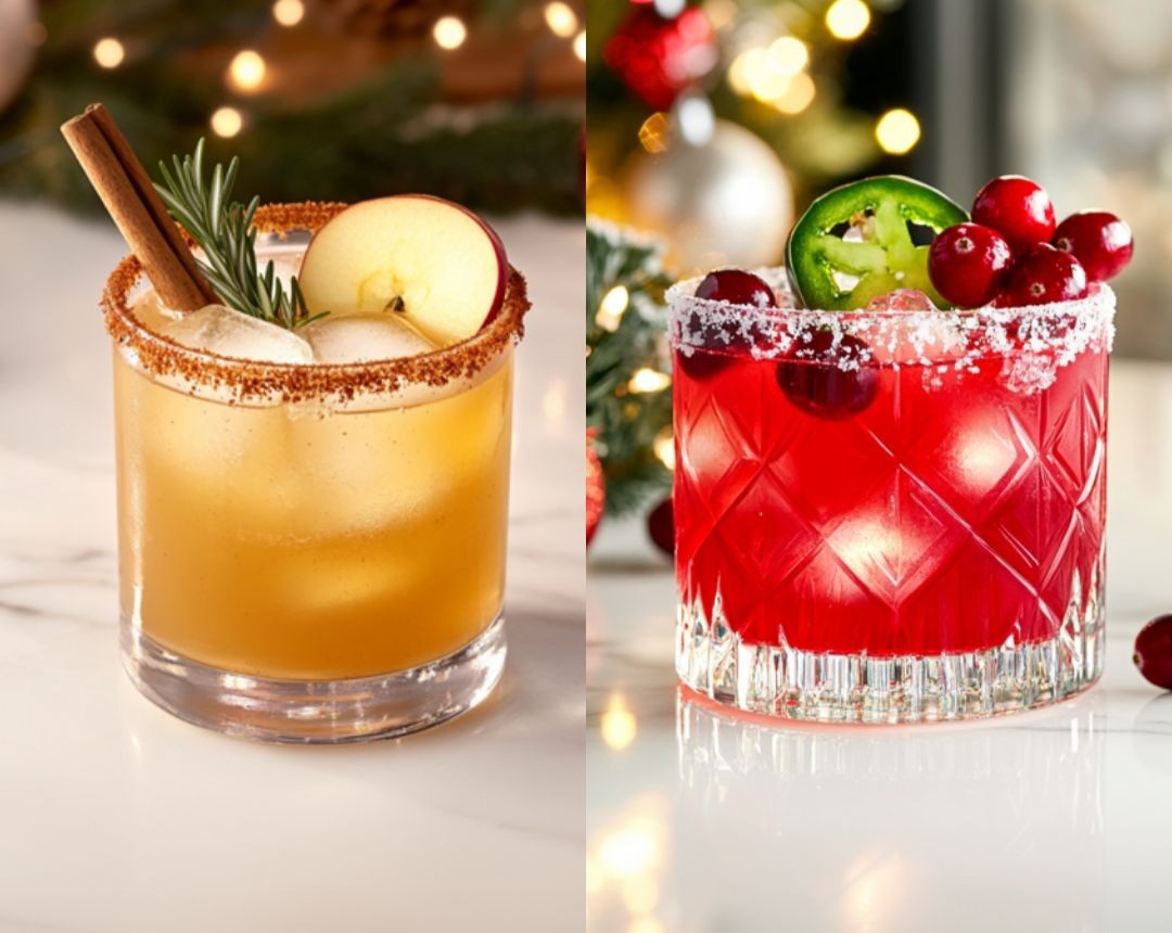 Unforgettable Christmas Cocktails: Fun Holiday Drinks, Shots, Punch, and Eggnog top view