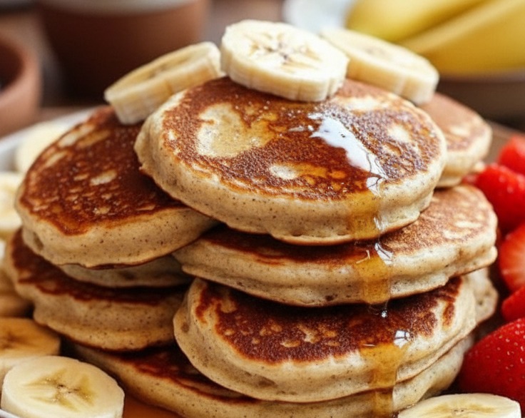 3 Ingredient Banana Oatmeal Pancakes Recipe Easy Good Breakfast top view