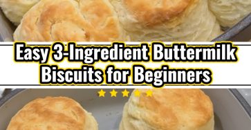 3-Ingredient Buttermilk Biscuits Best Biscuit Recipe Homemade Bread Recipes Easy