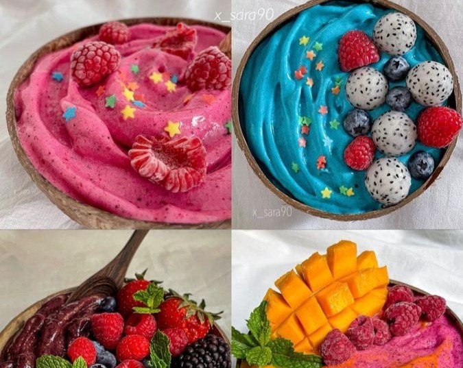 Aesthetic Blue Acai Bowl High Protein Viral Breakfast 2026 top view
