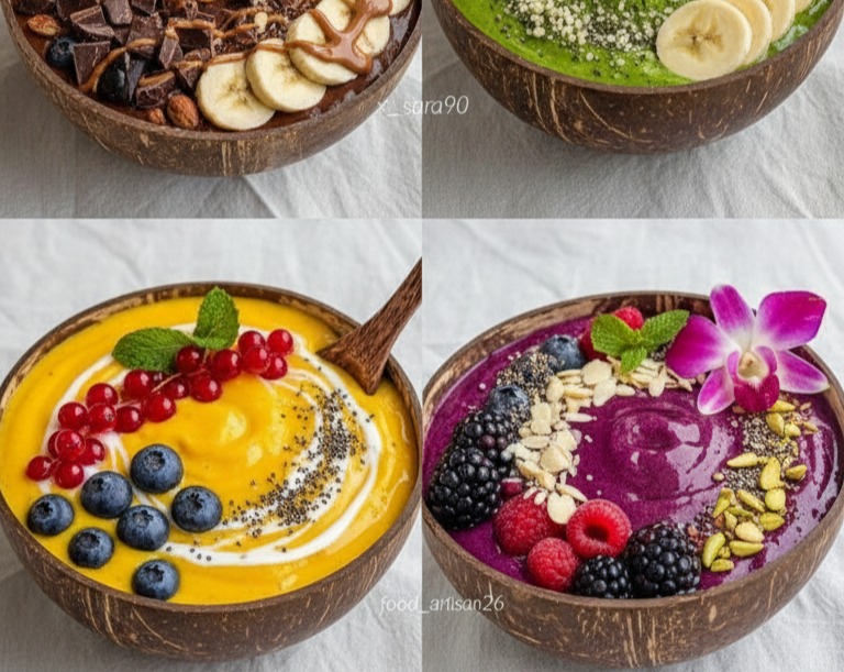 Aesthetic Blue Acai Bowl High Protein Viral Breakfast 2026 suggested serving