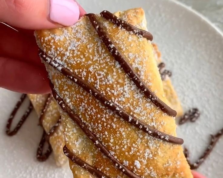 Air Fryer Magic Nutella Toast Pies Things To Make Dessert top view