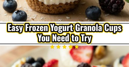 Frozen Yogurt Granola Cups Quick And Easy Recipes Snacks
