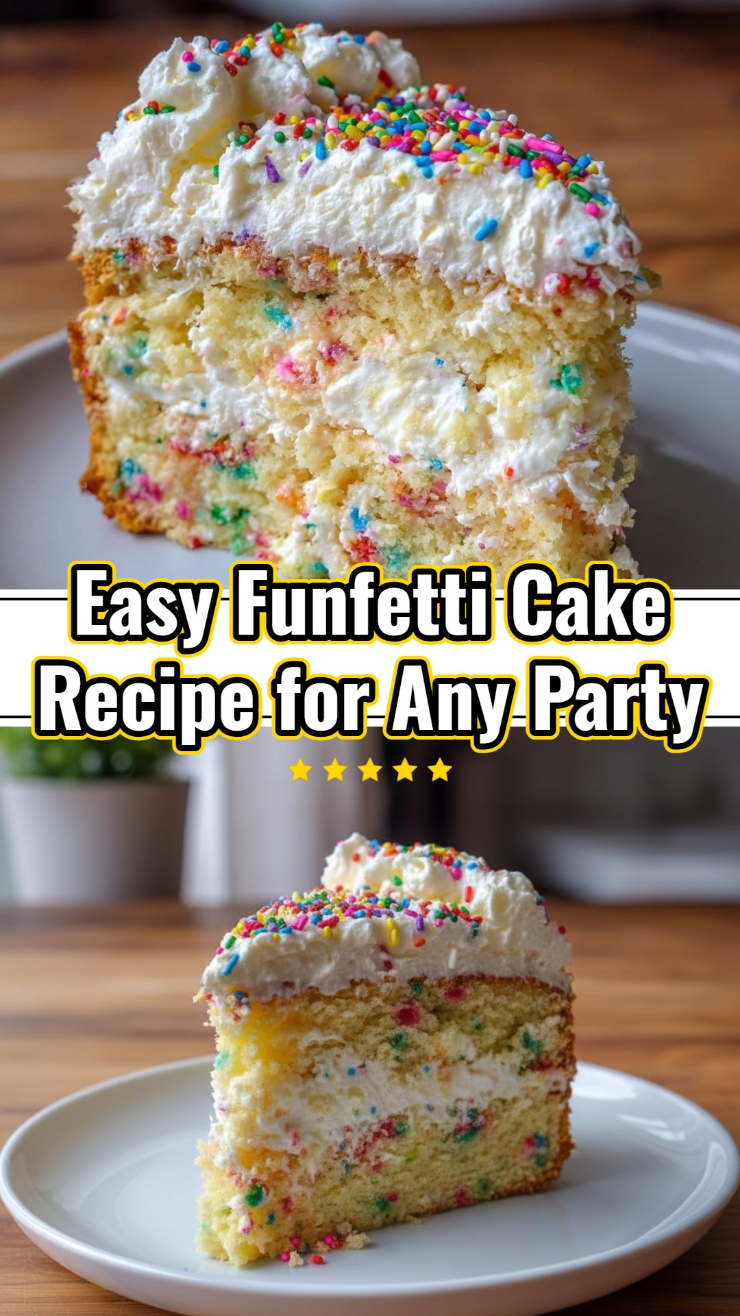 Grandma's Vintage Funfetti Cake Classic Old Fashioned Celebration Recipe