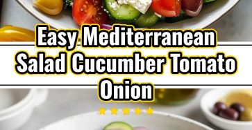 Healthy Fresh Chopped Mediterranean Cucumber Tomato Onion Salad