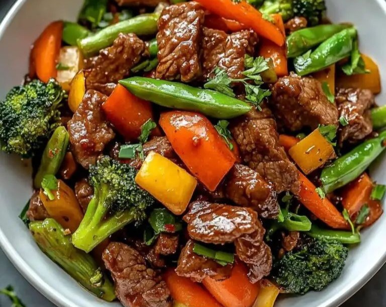 How To Make 30 Minute Beef And Vegetable Stir Fry top view