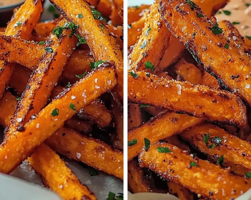 Crispy Oven Baked Sweet Potato Fries Recipe Fitness Veggie top view