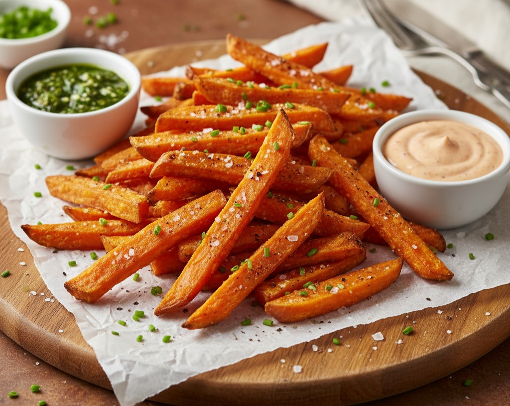 Crispy Oven Baked Sweet Potato Fries Recipe Fitness Veggie suggested serving