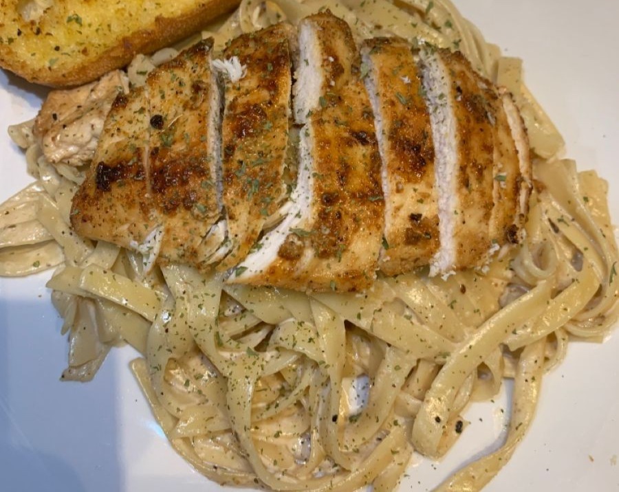 Fettuccine Alfredo Easy Yummy Pasta Recipe For Lunch Or Dinner top view