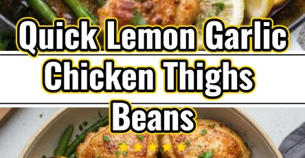 Lemon Garlic Butter Chicken Thighs Green Beans Skillet Recipe