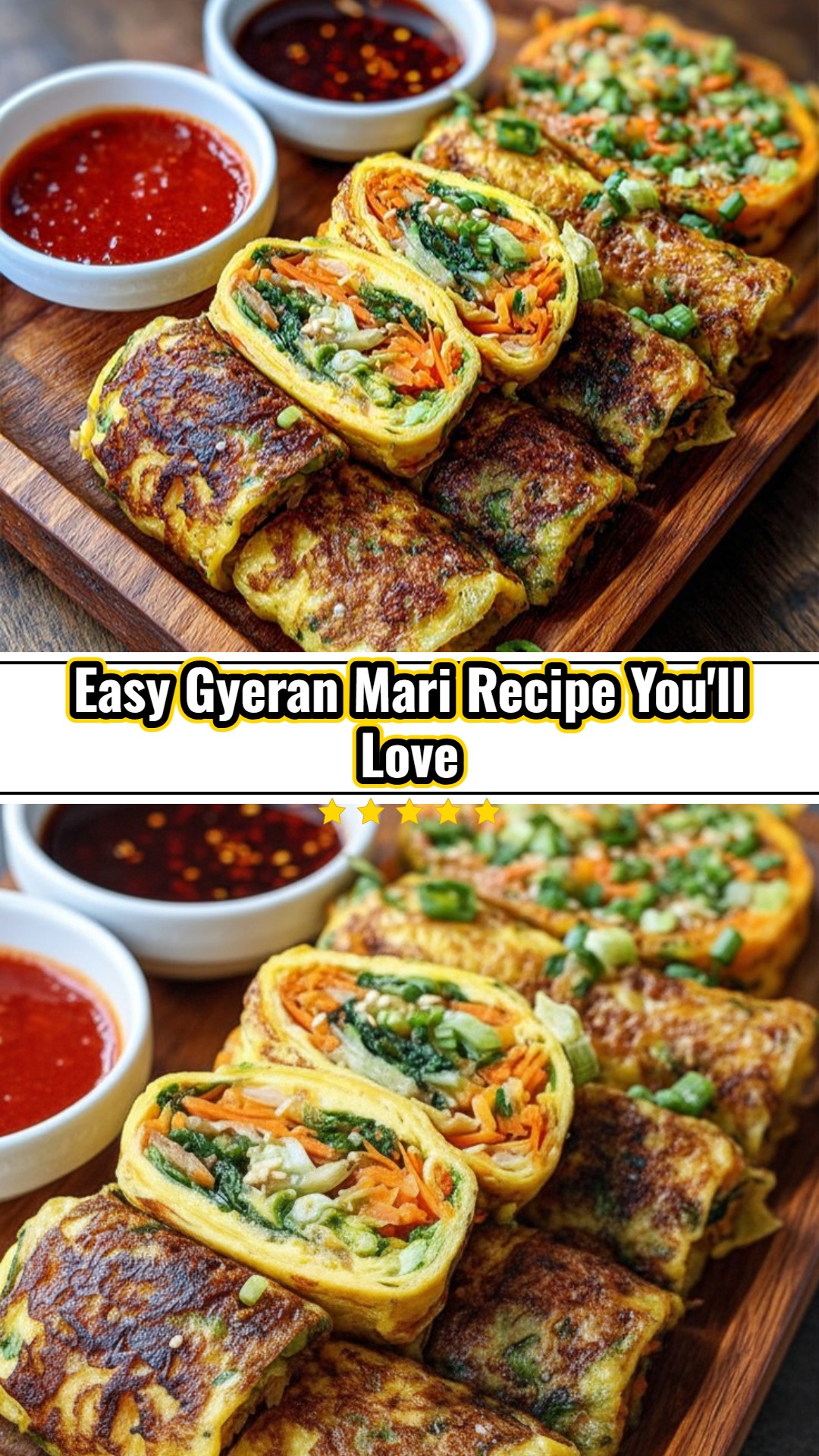Gyeran Mari Colorful Korean Rolled Omelette with Vegetables Recipe