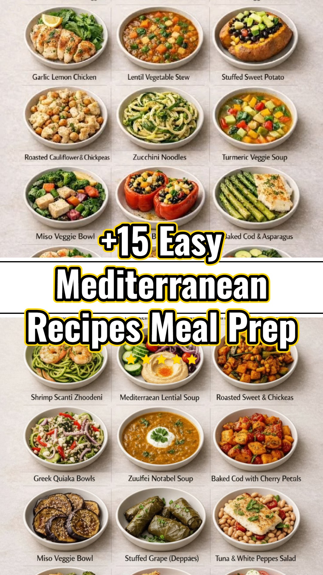 15 Easy Mediterranean Diet Recipes Healthy Meal Prep Plan
