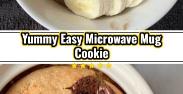 Yummy Microwave Mug Cookie Easy Quick Kitchen Snack Recipe